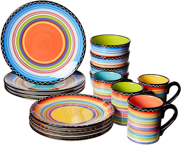 Certified International Tequila Sunrise 12pc Set, missing 4 bowls