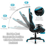 Reclining Racing Chair with Lumbar Support Footrest