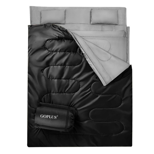 2 Person Waterproof Sleeping Bag with 2 Pillows