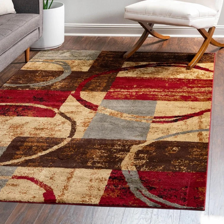 Adetomiwa Geometric Area Rug in Multi - 4' x 6'