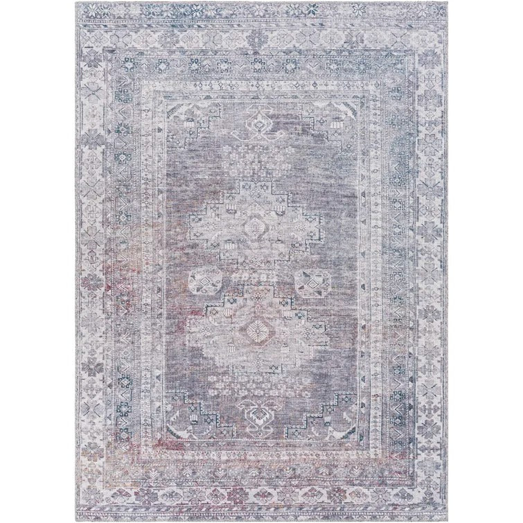 Agalia Oriental Gray Area Rug - 7'10" x 10'2"