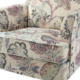 Printed Armchair, 28``wide, red, grey