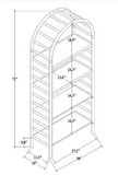 Carlston 72" Curved Wooden Bookcase