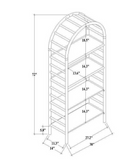 Carlston 72" Curved Wooden Bookcase