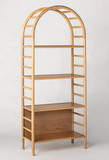 Carlston 72" Curved Wooden Bookcase