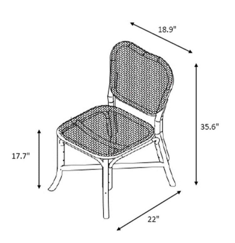 Woven Seat and Back Dining Chair