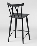 Metal X Back Counter Height Barstool