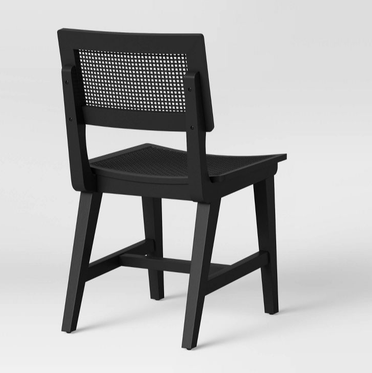 Wicker Backed Cane Dining Chair