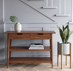 Corinna Wood Console Table with Drawers