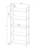 72" 5 Shelf Ladder Bookshelf