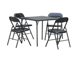 5pc Folding Table Set Black *SCRATCH & DENT*