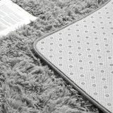 5`2 x 6`7 soft non slip rug, super fluffy, light blue