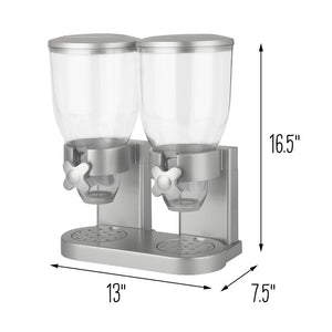 Double Cereal Dispenser - Silver