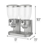 Double Cereal Dispenser - Silver