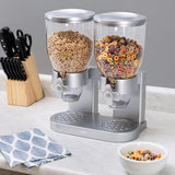 Double Cereal Dispenser - Silver