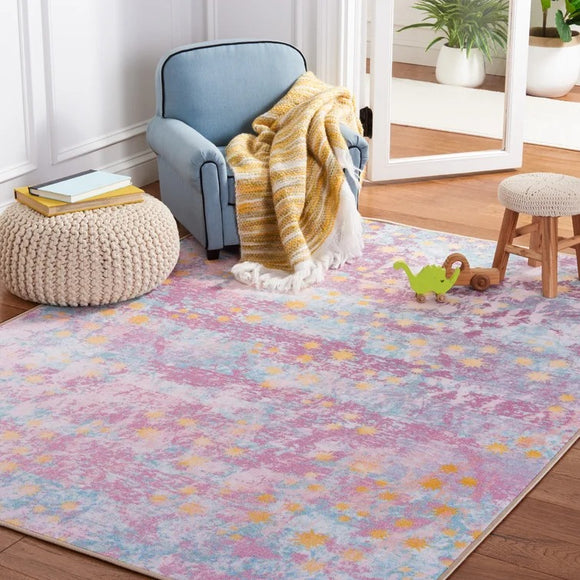 Eudora Purple/Light Blue Area Rug - 6'7