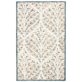 Capri Handmade Tufted Wool Area Rug in Ivory / Green - Square 5'