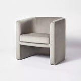 EXTRA $100 OFF, now $159.99,  Barrel Accent Chair Light GREY Velvet