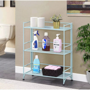 3 Tier Wide Folding Metal Shelf *SCRATCH & DENT*