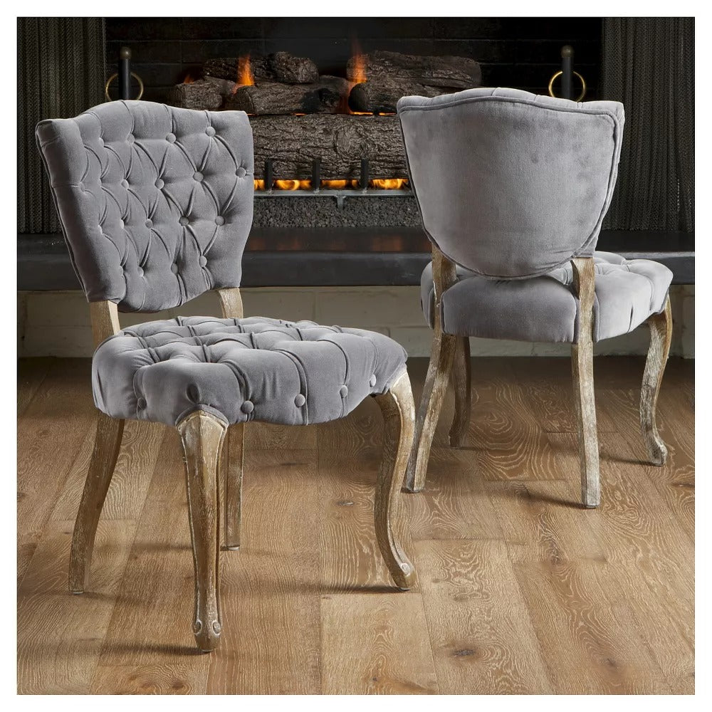 Williamsburgh Tufted Side Chair Set of , Slightly marked