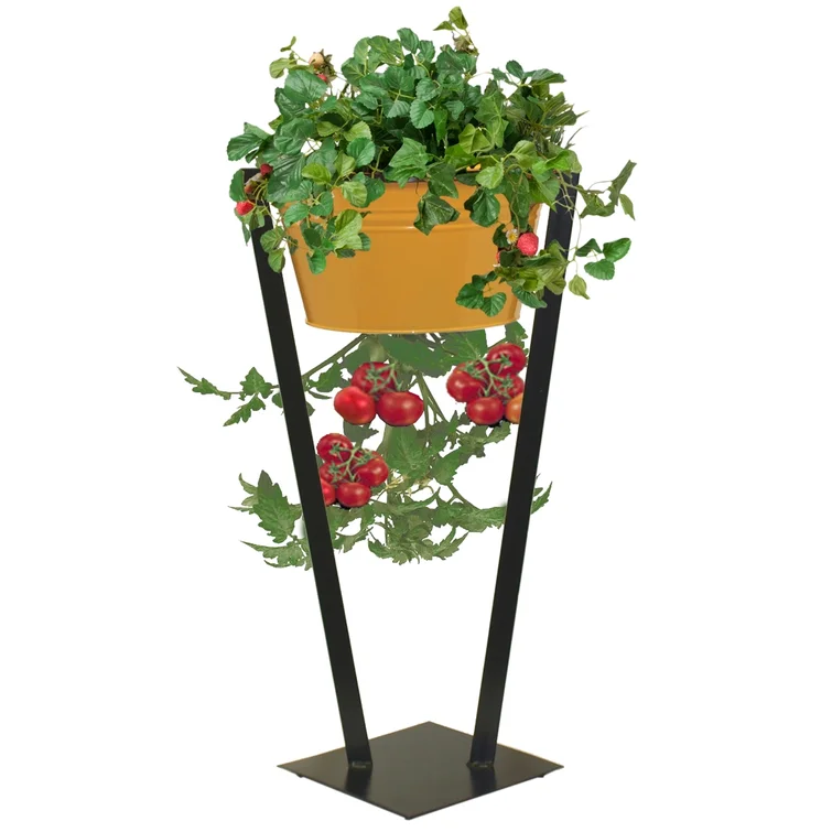 Glenisle Plant Stand with pot, Saffron in color, stand and pot only, plant not included