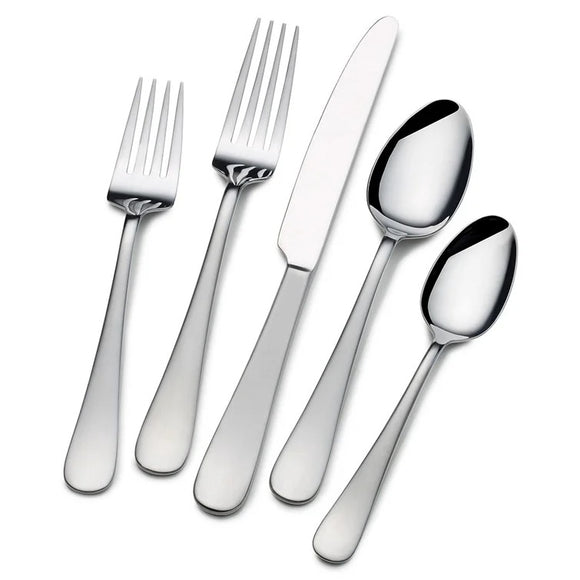 Gourmet Basics By Mikasa Symmetry Stainless Steel Flatware Set - Service for 4