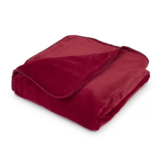 Vellux, Heavy Weighted Blanket, 54`` x 72``, Red, 12 LB