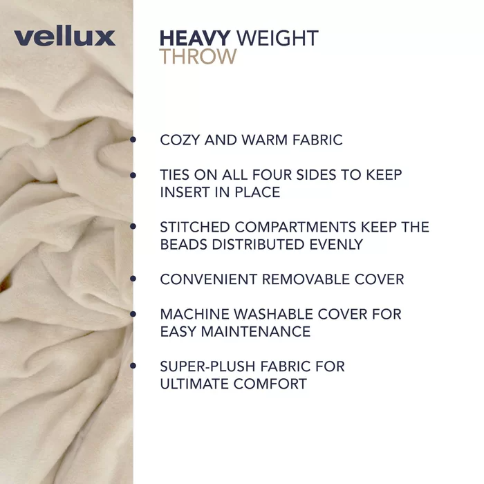 Vellux, Heavy Weighted Blanket, 54`` x 72``, Red, 12 LB