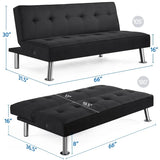 Hoxie 66'' Sofa Bed With USB Ports