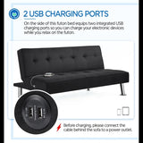 Hoxie 66'' Sofa Bed With USB Ports