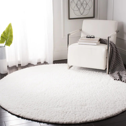 Jiang White Area Rug - 4' X 4' ROUND