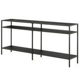 Jlayah Console Table, Gunmetal, Scratch & Dent