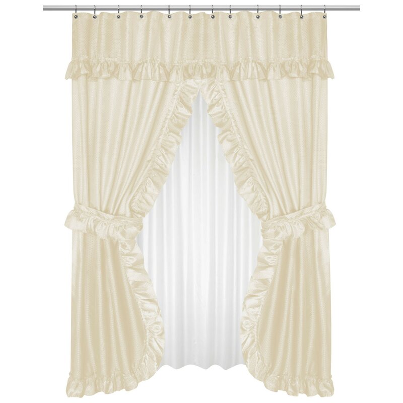 Lachlan Double Swag Shower Curtain, 70 x 72