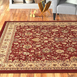 Mersey Oriental Burgundy Area Rug