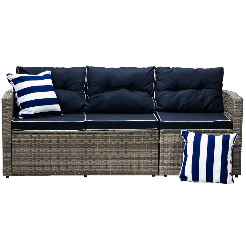 Mireya 72.8'' Wide Outdoor Patio Sofa with Cushions *UNASSEMBLED*