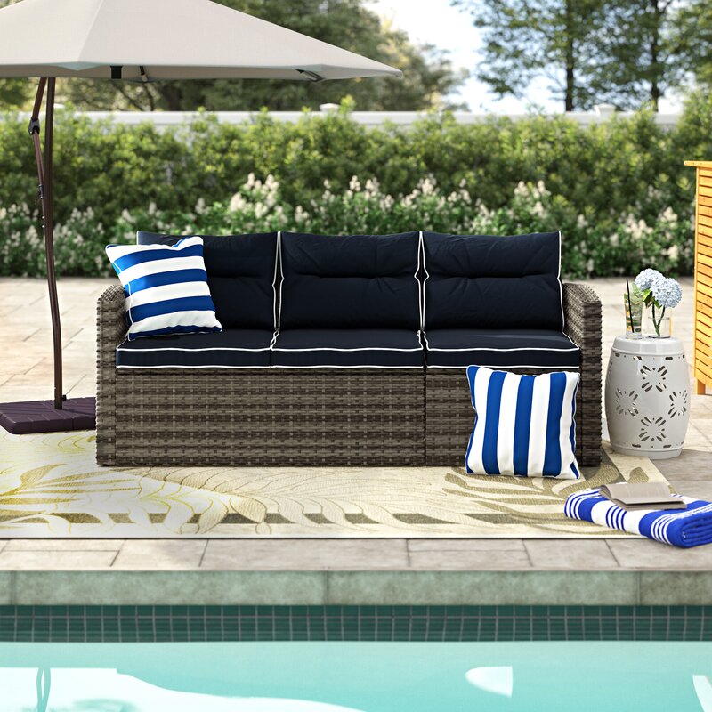 Mireya 72.8'' Wide Outdoor Patio Sofa with Cushions *UNASSEMBLED*