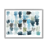Ocean Inspired Abstract Tiles Blue Green Watercolor - Painting