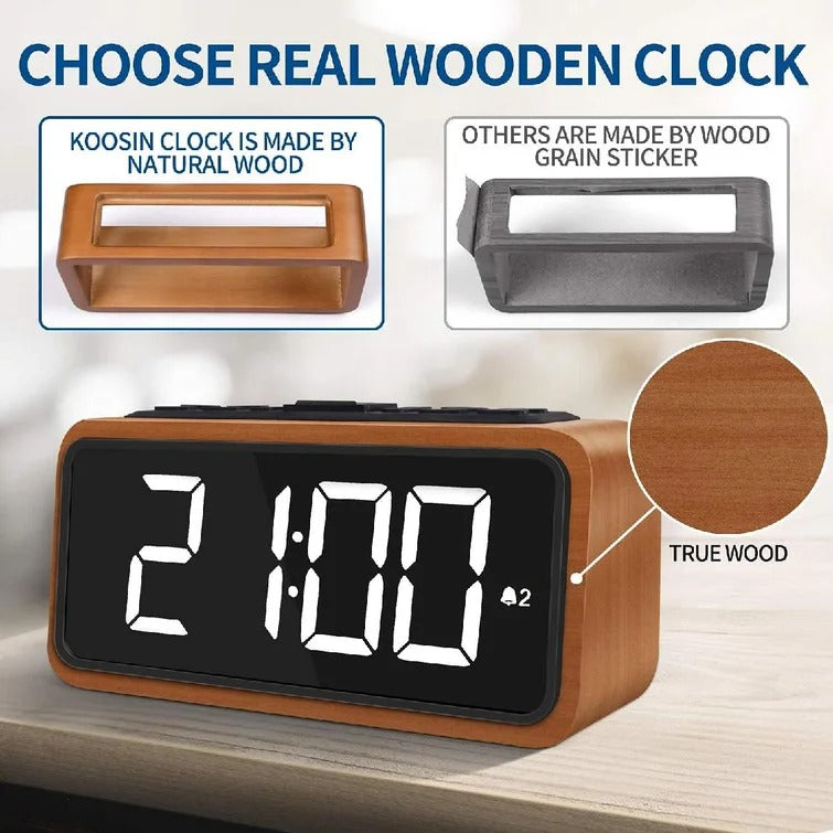 Wooden Clock Radio