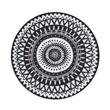 Round Juleimy Geometric Black/White Outdoor Area Rug