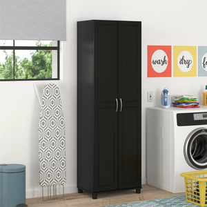 Scholl Armoire, Black, Scratch & Dent, assembled