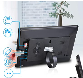 Digital Photo Frame, 10.1 Inch Digital Picture Frame with HD 1024x600 16:10 Full TN Display 1080P
