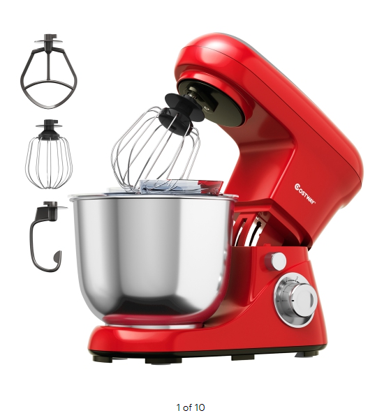 5.3 Qt Stand Mixer Kitchen Food Mixer 6 Speed w/ Dough Hook Beater