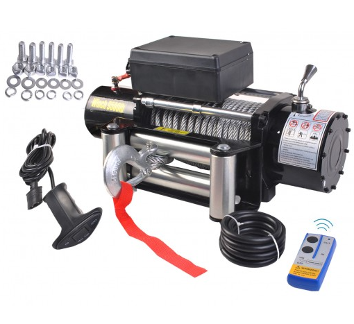 Classic 9500 lbs 12V Electric Recovery Winch Kit