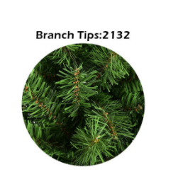 9FT PVC Artificial Unlit, Christmas Tree 2132 Tips Premium Hinged w/ Solid Metal Legs