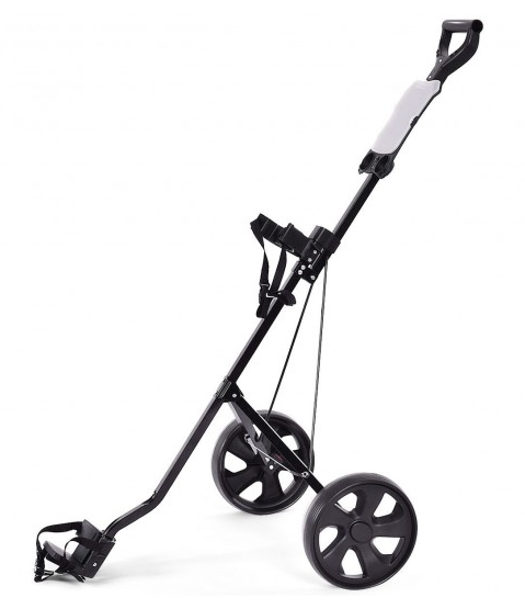 Folding 2 Wheels Push Pull Golf Cart Trolley w/ Scoreboardn not assembled