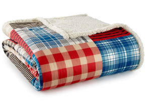 HomeSuite Micro Flannel to Sherpa Backed Blanket, Twin