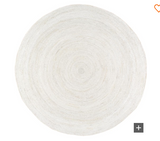 Malaysia Hand Braided Jute Rug, Off White, 10 ft round