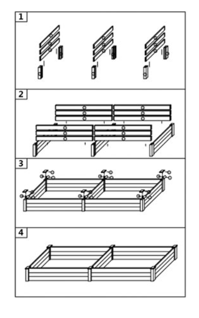 Raised Garden Bed Wooden Elevated Planter Box Herbs Flowers Vegetables Bed Kit