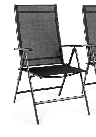 folding Metal Lawn chair, black