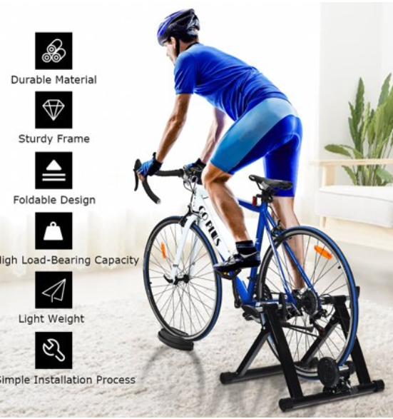 Portable Folding Steel Bicycle Indoor Exercise Training Stand